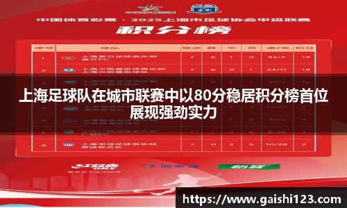 上海足球队在城市联赛中以80分稳居积分榜首位展现强劲实力